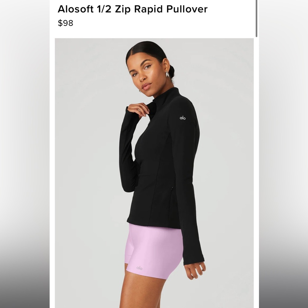 Alo Yoga 1/2 zip sweater small